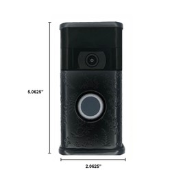Wildflower Video Doorbell Cover (Ring 2nd Generation Compatible) (Matte Black)