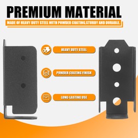 Meruzy 4 PCS Steel Deck Railing Brackets Connectors, 2x4 Brackets for Wood Fence Railing Handrail