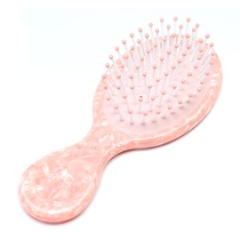QinGoo Pink Acetate Hair Brush Women Travel Hair Brush Detangling Brush for Curls, Thick, Thin, Long, Short or Straight Hair, 1 Piece (Pink, 14 cm x 4.8 cm)