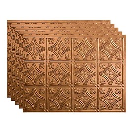 FASÄDE Traditional Style/Pattern 1 Decorative Vinyl 18in x 24in Backsplash Panel in Antique Bronze (5 Pack)