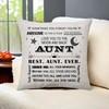 Aconesong Aunt Gifts Auntie Cushion Cover Gifts for Aunt Birthday