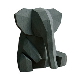 Yona DIY Little Elephant Papercraft kit, Abstract Low Poly Animal DIY Kits, Home Decor, Kids Crafts Kits, Gift, Origami 3D, Paper Trophy,3D Puzzle, Paper Sculpture, Papercraft Set for Adults