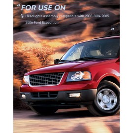 Nilight Headlight Assembly Compatible with 2003 2004 2005 2006 Ford Expedition