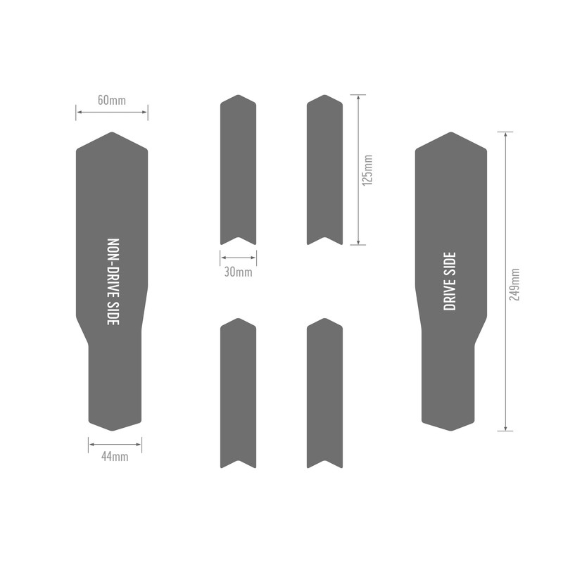 Riesel Design Protezioni Autoadesive Triangolo Posteriore Telaio Bici - Tape