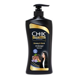 Chik Protein Therapy Shampoo| For Strong & Black Hair | With The Goodness Of Black Tea, and Flax Seeds | 650ml