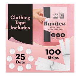 Busties Fabric Tape (100 Strips & 25 Dots) + Boob Tape Kit (12pcs)