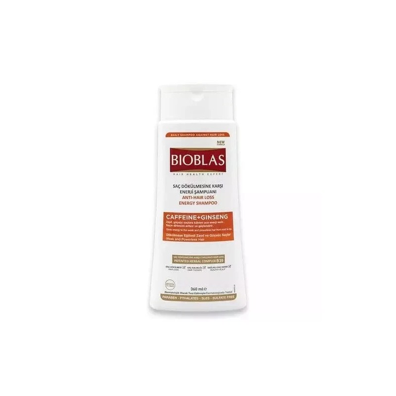 Bioblas Shampoo for fragile hair anti-fall, 360 ml CAFFEINNE+GINS