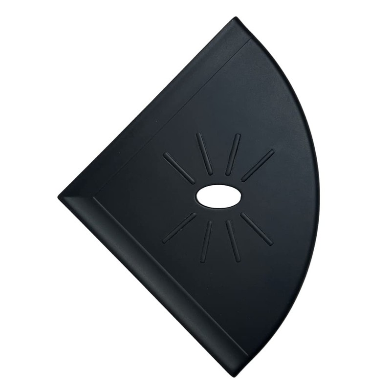 Tenedos Resin Decor 8 Inches Corner Shower Shelf – Black
