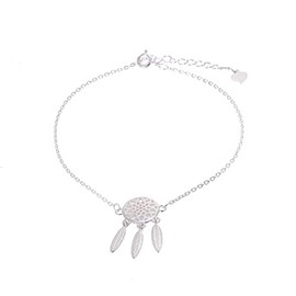 Sterling Silver Dream Catcher Adjustable Bracelet