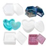 Molde De Resina Para Caja, Joyería, Corazón Hexagonal