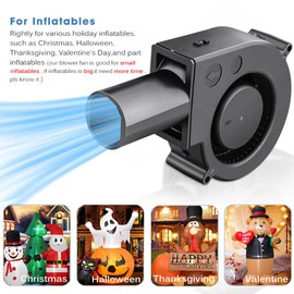 GDSTIME 12V Blower Fan 97mm Turbo Centrifugal Fan 97mm x33mm AC 220V Powered Cooling Air Blower For Inflatables BBQ Picnic