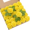 DuHouse 25Pcs Artificial Roses Flowers Fake Roses with Stems Real