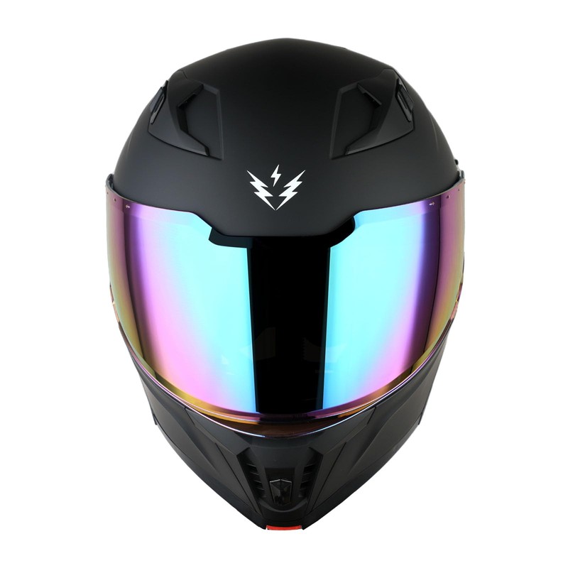 1Storm Motorcycle Modular Flip up Dual Visor Helmet Street Bike