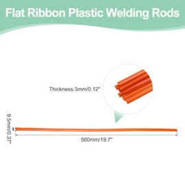sourcing map 10 Pcs Orange Plastic Welding Rods 9.5mm x 500mm HDPE Flat Ribbon Plastic Welding Strip for Repairing Water Tanks Forklift Pallets Trash Cans Transfer Troughs(0.4inch x 20inch)