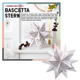Folia Bascetta Star, Elegance Craft Set - Wildlife Black - 32 Sheets - 9.5 x 9.5 cm - Finished Size of the Paper Star Approx. 15 cm - Detailed Instructions (may not be in English) - 211/1010, 406/2020