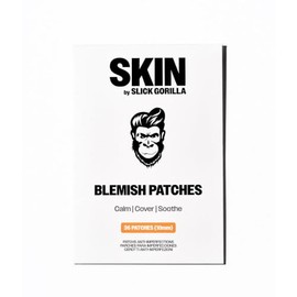 Parches para granos Slick Gorilla para hombres y adolescentes, 36 parches hidrocoloides  Parches hidrocoloides invisibles para imperfecciones con...  