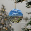 Pompeii Christmas Ornament – Double-Sided Ceramic Tree Decoration Featuring Mount