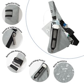 OSOCE Diebstahlsichere RFID-Brusttasche Unisex - Umhängetasche für Damen & Herren mit Anti-Diebstahl Reißverschluss - Leichte Crossbody Bag für Reisen, Sport, Alltag