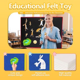 Thryvomniq Fairy Tales Felt Board Stories Pieces Set Early Learning Interactive Play Kit 14 Felt Board Pieces Storytelling Learning for Toddlers