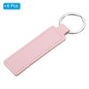 PATIKIL Sublimation Key Ring Blanks 6 Pieces PU Leather Key