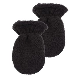 Mittens, Winter Gloves, Plush Warm Gloves for Girls Boys (Black)