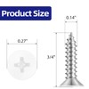 Etauwe #6 x 3/4" Flat Head Self Tapping Screws, White