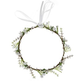 Vividsun Flower Crown Floral Headband girls Womens Wedding Bridal Wreath (A)