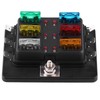 6 Way Circuit Blade Fuse Box Block Holder With LED