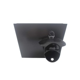 Black Wall Mounted Bottle Opener and Bottle Cap Catcher Set for Soda Lovers' Gift