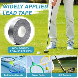 Lead Tape Golf 0.5×10in, Versatile Golf Lead Tape, Self-Adhesion Lead Tape for Golf Clubs, Golf Heads, Tennis, Pickleball and Fishing, Golf Accessories, Golf Tools
