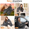Cordless Wearable Heated Blanket Poncho, Portable Heated Shawl, 38x67