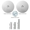 NAUBEA 2 Pack Door Hole Cover Plate Brushed Satin Nickel