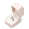 Woodten PU Leather Jewelry Ring Box for Proposal Engagement Pink