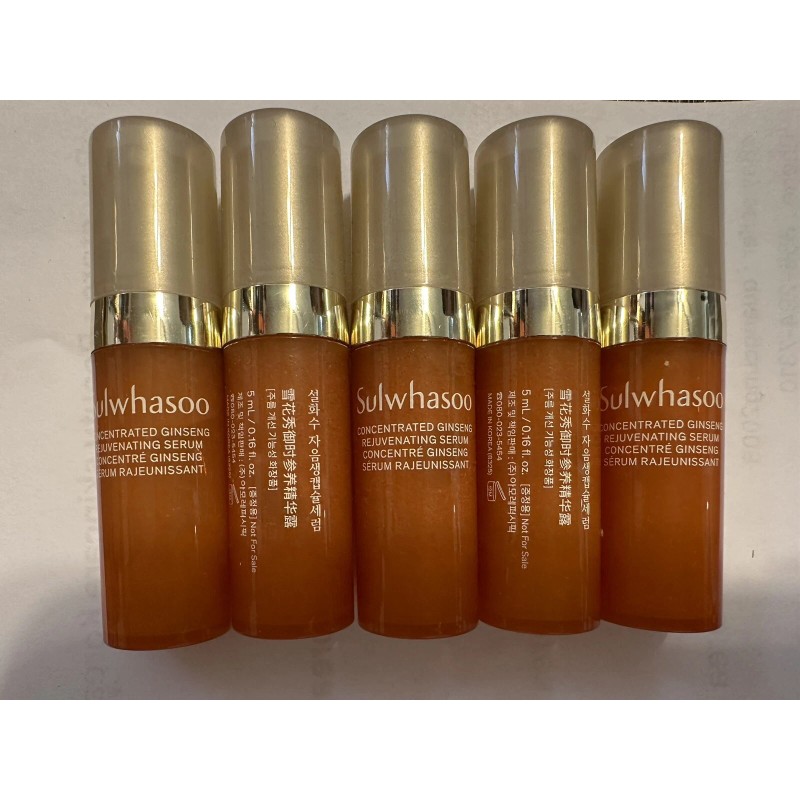2024 New Sulwhasoo Concentrated Ginseng Rejuvenating Serum 5ml X 5