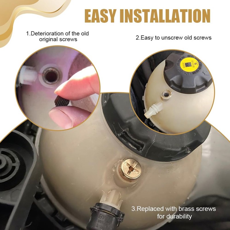 Lyxheth Radiator Coolant Expansion Tank Bleeder Screw, Radiator Drain Plug,
