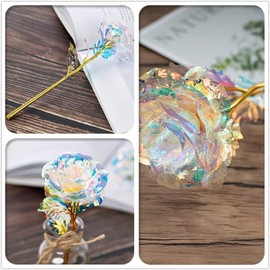 PIQIUQIU Rose Artificial Infinity Roses with Heart Stand for Valentine's Day Anniversary Mother's Day Birthday