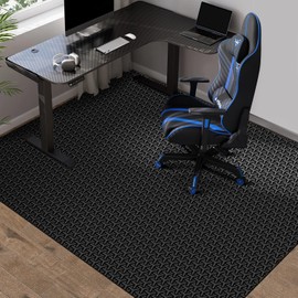 Office Chair Mat for Hard Floor, 50"x60" Large Computer Chair Mat, Unique Y-Shaped Pattern Floor Protector Rug for Rolling Chairs, Anti-Slip PVC Desk Floor Mat for Work, Home, Gaming