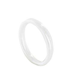Les Poulettes Jewels - White Ceramic 3mm Ring - taille P