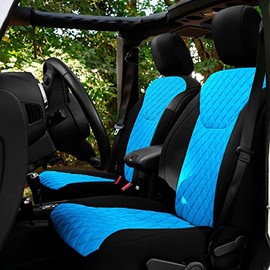 FH Group CM5003FRONTAQUA Neosupreme Front Set Custom Fit Aqua Automotive Seat Covers for 2007-2018 Jeep Wrangler JK 4DR | 1st  Row | Water Resistant