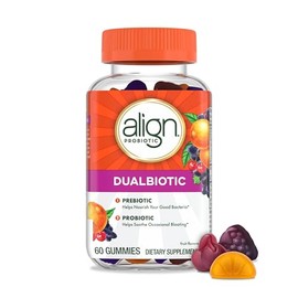 Align Dualbiotic, Prebiotics and Probiotics for Women and Men, Probiotics for Digestive Health, Prebiotics Help Nourish Good Bacteria, Natural Fruit F