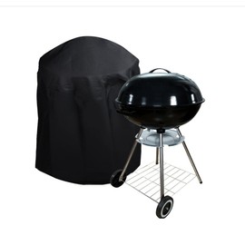 AMSAMOTION Cubierta para barbacoa impermeable, resistente al viento, anti-UV, resistente al desgarro, tela Oxford, cubierta para barbacoa, redonda, 71 vmx 68 cm