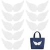 Housoutil Mini Angel Wings, 12PCS Fabric Angel Wings, White Angel