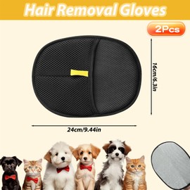 STFYUG Fur Magnet Gloves, Pet Hair Remover Glove for Cats and Dogs, Fur Magnetic Glove, Double-Sided Grooming Gloves, Reusable for Grooming in Everyday Life