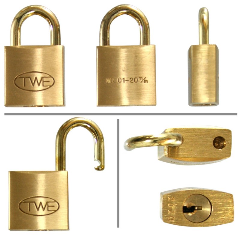 Wake Sangyo TWE Identical Key Cylinder Lock, Padlock, 0.8 inches