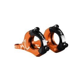 Funn RSX Mountain Bike Direct Mount Bike Stem with 31.8mm Bar Clamp, 2 Pieces Lightweight Split Design for Dual Crown Forks, Adjustable Extension 45-50mm with 20mm Rise (Orange)
