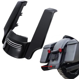 5" Rear Fender Extension Stretched Filler Panel Fits for Harley Touring CVO Road King Road Glide Street Glide Electra Glide Ultra Limited 2014-2022, ABS Plastic, Black