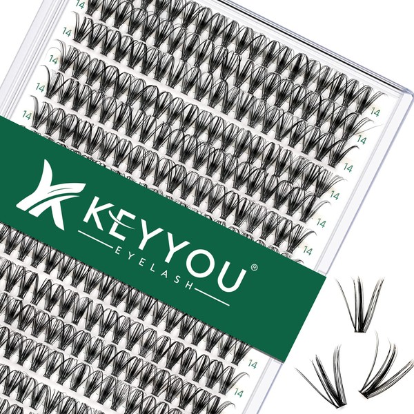 Lash Clusters 300pcs Individual Lashes 30D 0.07D Curl 14mm DIY