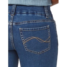 Riders by Lee Indigo womens Pull on Waist Smoother Bootcut Jeans, Mid Shade, 12 Petite US