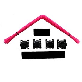 CoyoteVest CoyoteWhiskers Protection Nylon Bristles for CoyoteVest or SpikeVest Dog Harness Vest, Dog Accessories That Deter Coyote, Hawk and Raptor Attacks (Set of 4, Pink)