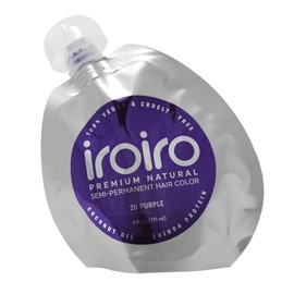 Iroiro Natural Premium Semi-Permanent Hair Color 20 Purple 8oz